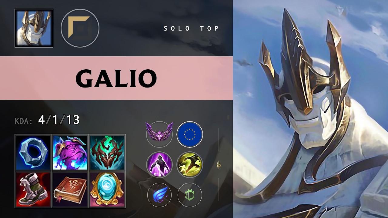 Galio Top vs Vladimir - EUW Master Patch 26.14