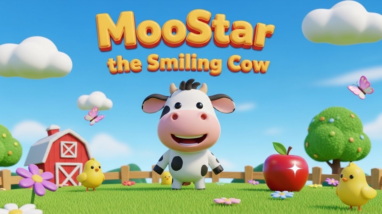 MooStar the Smiling Cow | Fun Kids Rhyme & Happy Farm Song for Children
