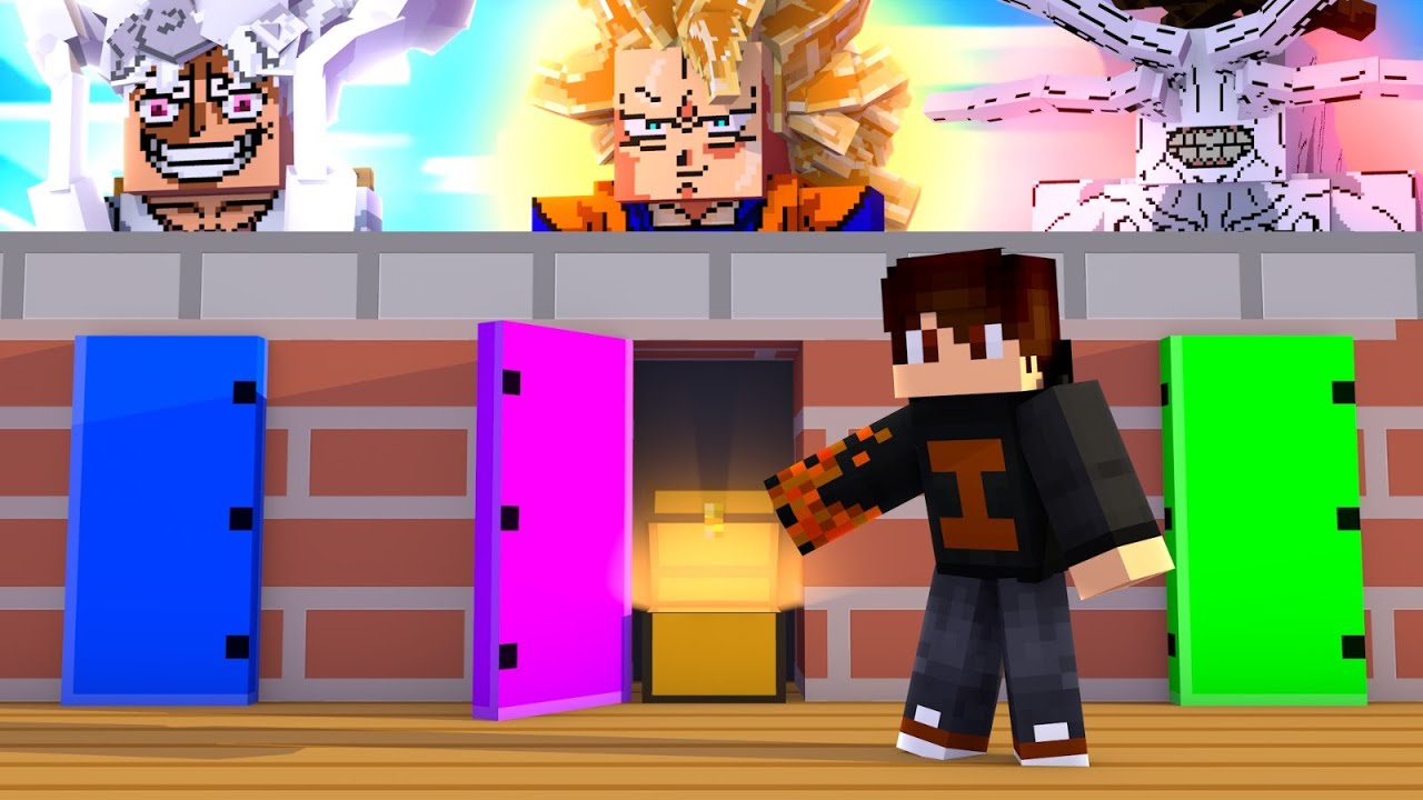 NÃO ESCOLHA A PORTA ERRADA dos ANIME 𝗡𝗢 MINECRAFT BEDROCK EDITION !! ‹ Ine ›