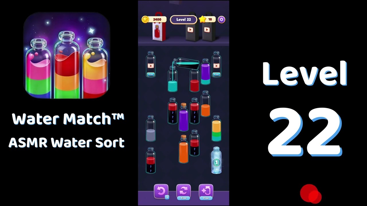 🌊 Water Match Level 22 | Water Match ASMR Water Sort | Go Answer