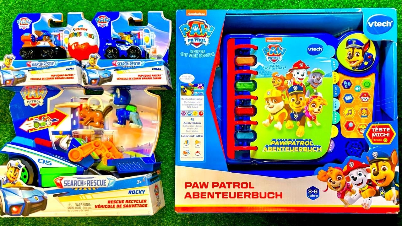 HUGE SURPRISE 🎁 Paw Patrol Adventure Book & Rescue Toys Unboxing | Kinder Surprise | ASMR