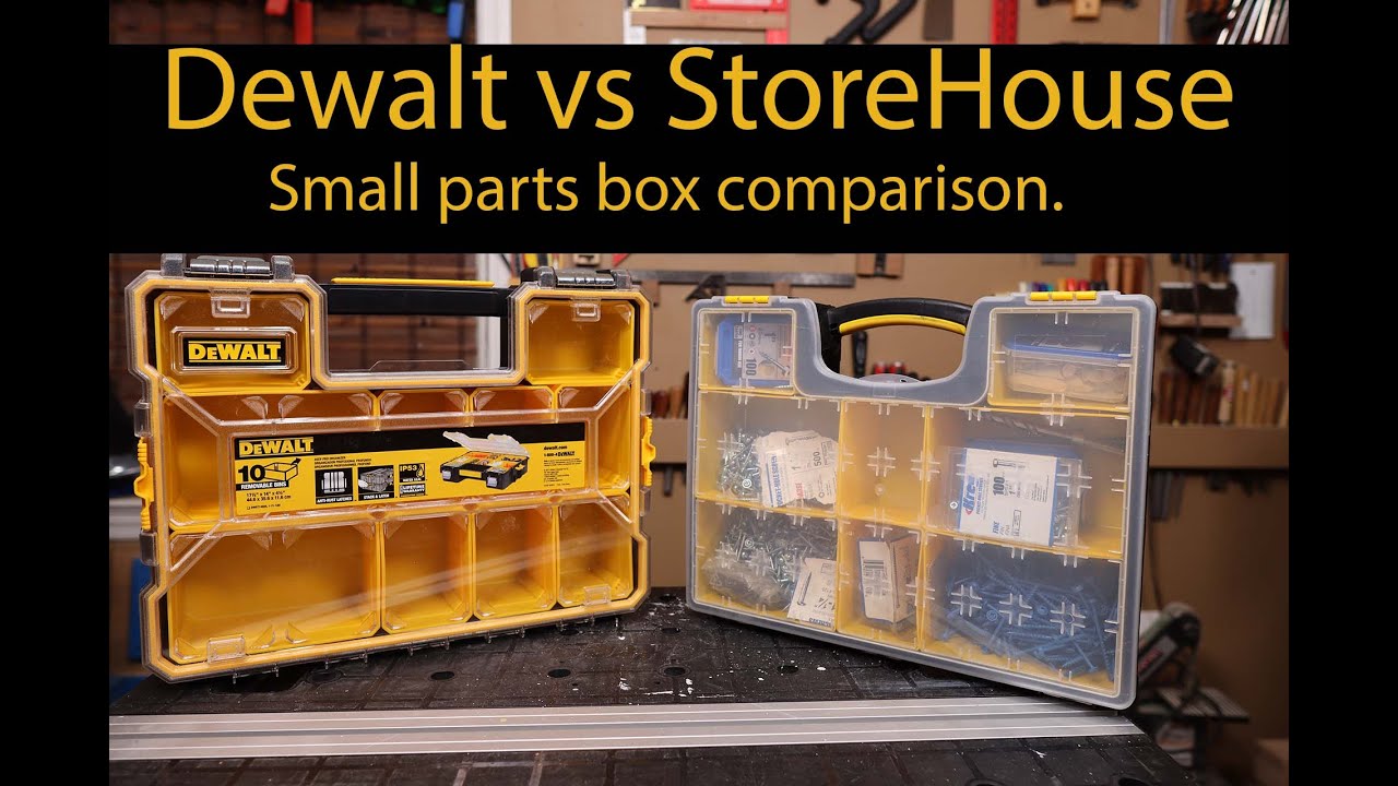 Dewalt vs Storehouse small parts box comparison.