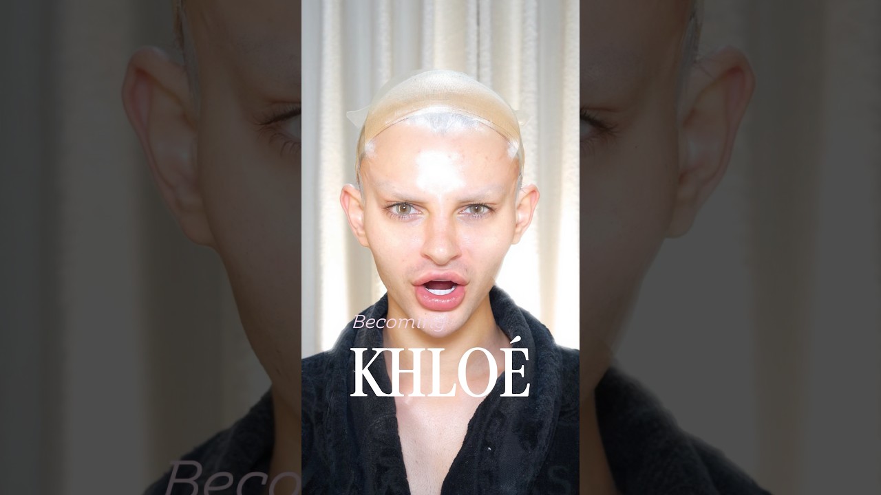 BECOMING KHLOE KARDASHIAN 🫡 #dragqueen #transformation #kardashians