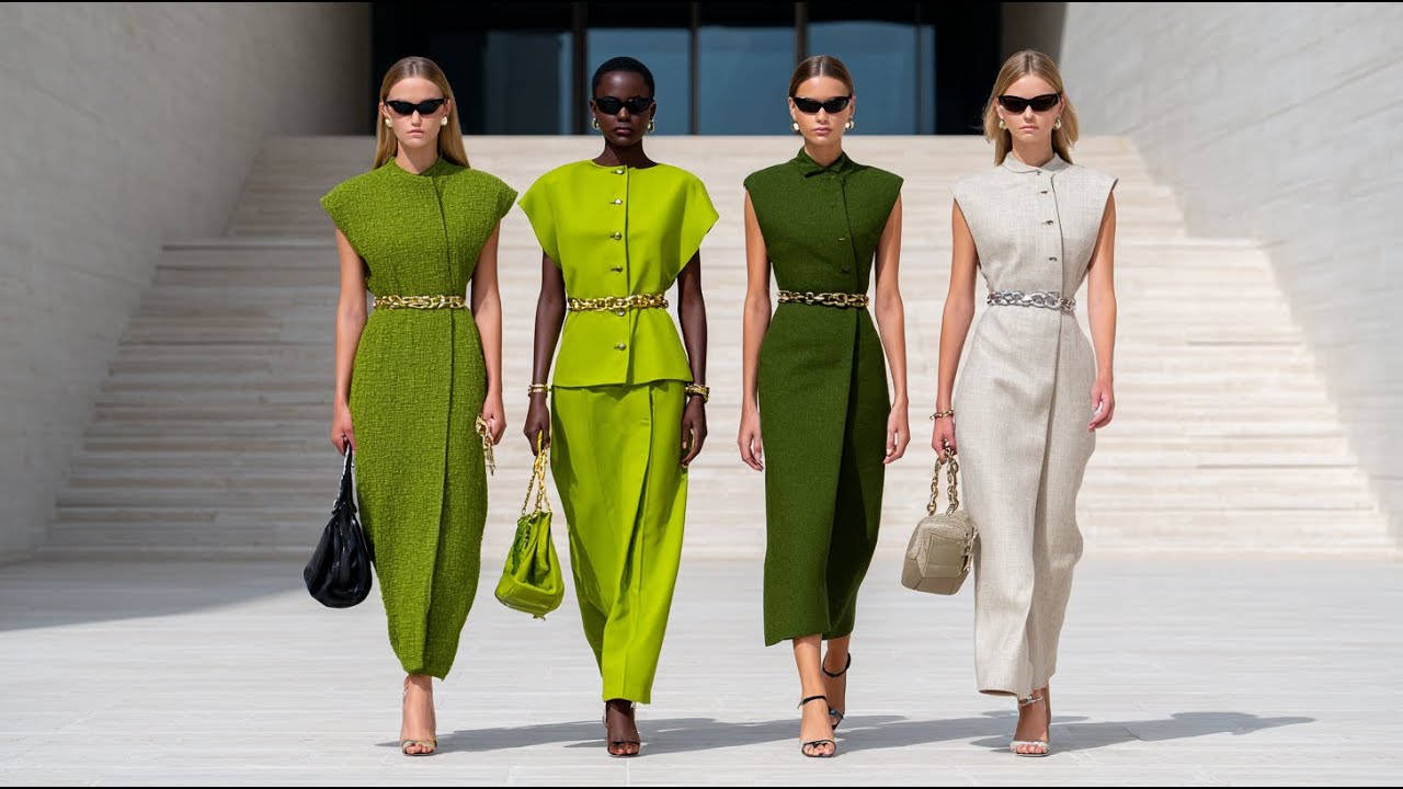 Prada SS 2026 | Sage Green & Warm Sand – Modern Minimal Luxury
