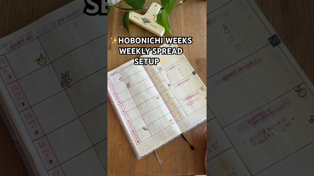 Hobonichi weeks setup💕#hobonichiweeks #hobonichi #plannerlayout #planner #plannercommunity #planner