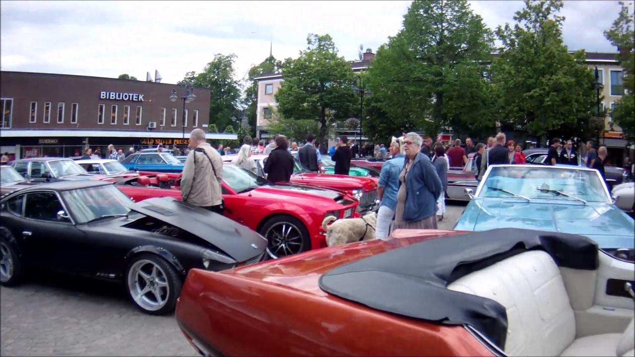 Fordonsutställning och cruising vid invigningen av Karlskoga motorsportvecka 2016