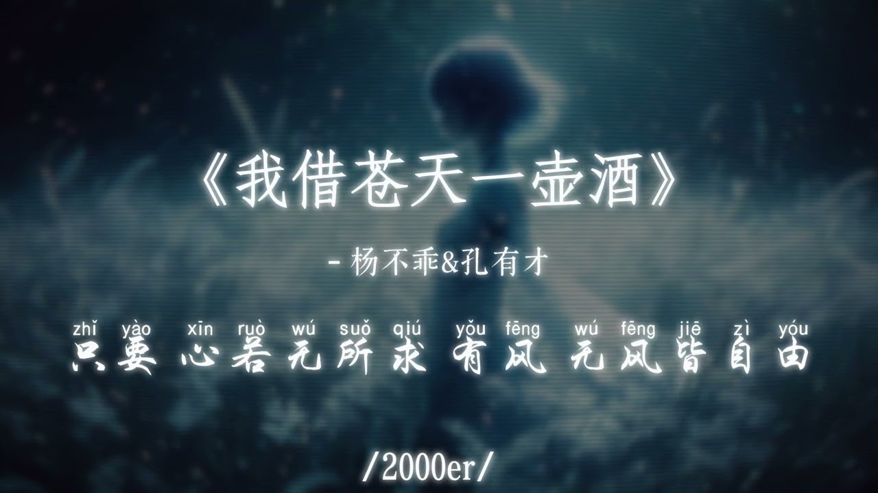 杨不乖 & 孔有才 - 我借苍天一壶酒 (对唱版) (抖音DJ版)『我借苍天一壶酒，饮下世间万般愁，从此只往前走，不为谁回头』【高音質动态MV】