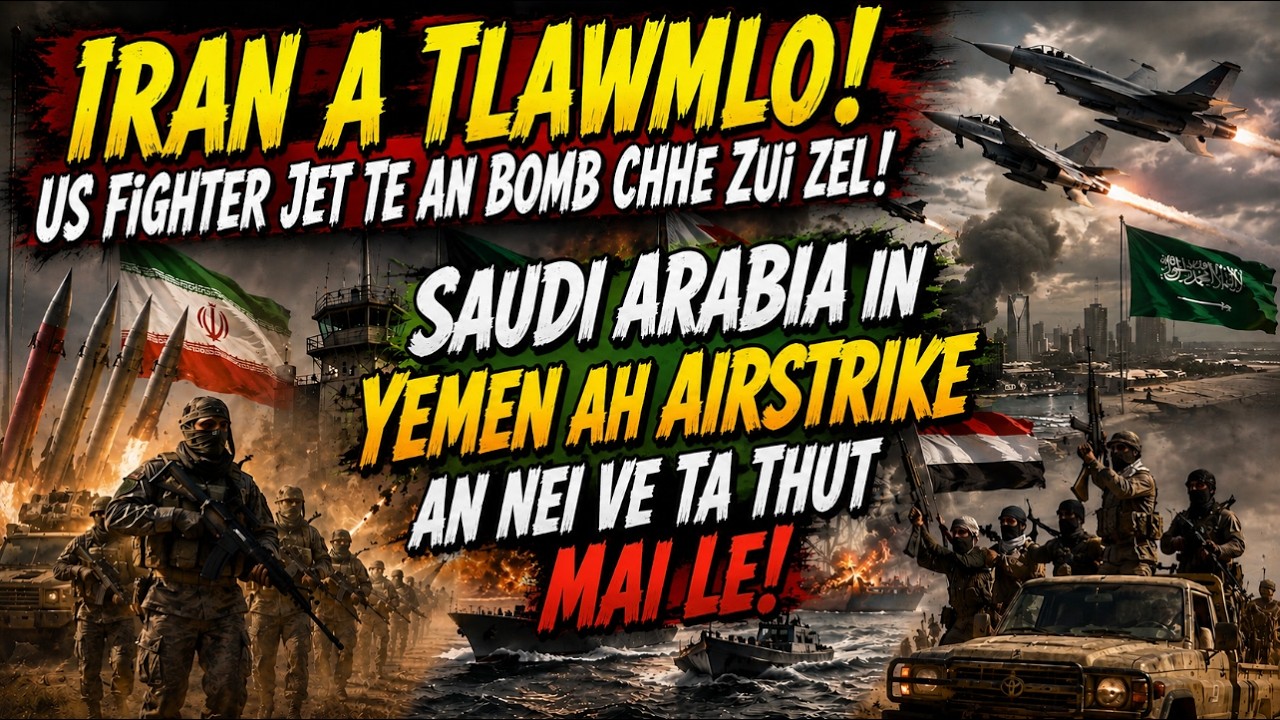 Hei le! Saudi leh Houthi indona turu achhuak ta! Iran a che nasa mai-US fighter jet te an bomb chhia
