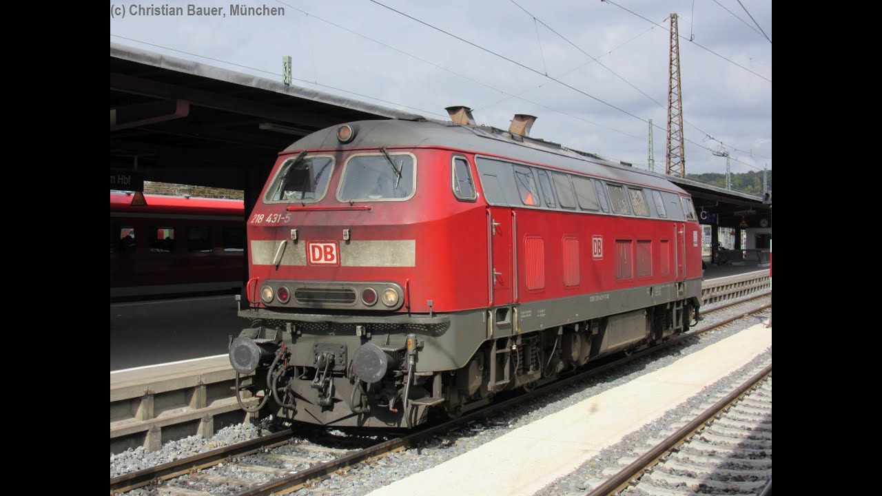 218 431 (Bh Ulm, 16V 4000 R40): Motorstart und rangieren