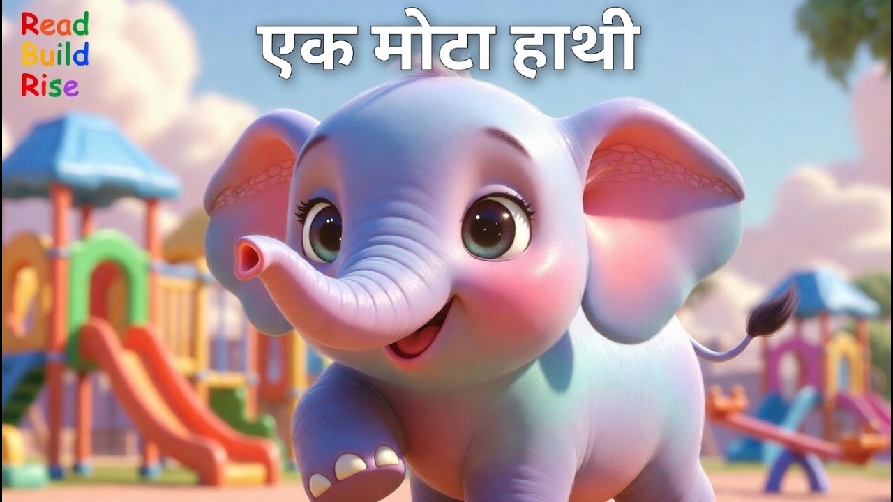Ek Mota Hathi | Hindi Nursery Rhyme for Kids | Read Build Rise