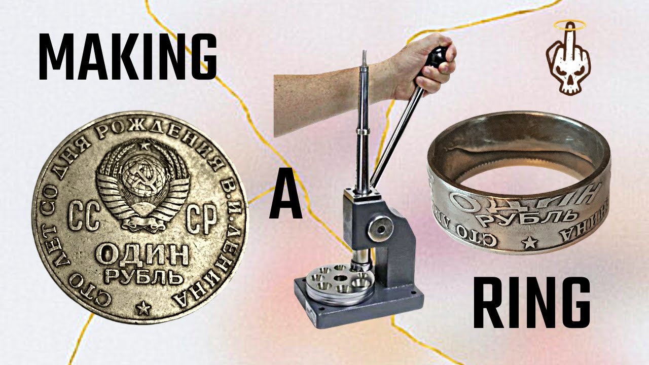 How to Make a USSR Ring from a 1 Ruble Soviet Coin - DIY Coin Jewelry