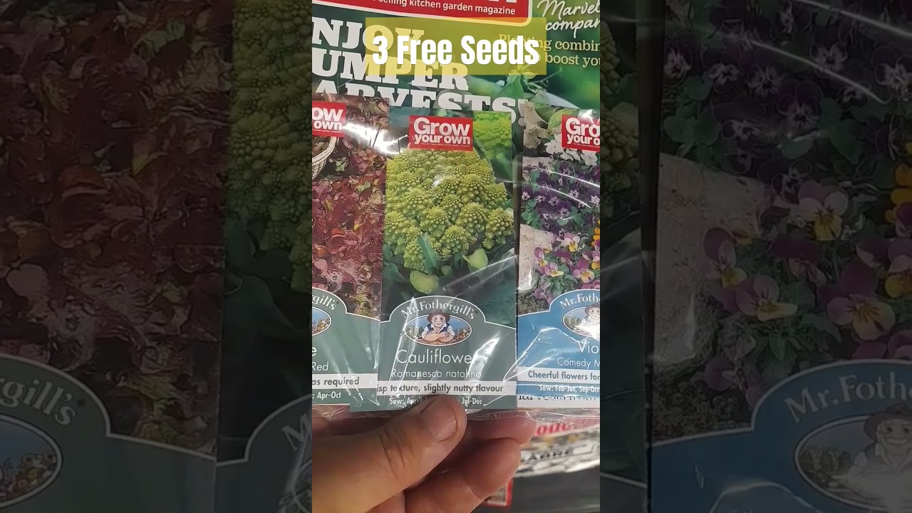 GROW YOUR OWN MAGAZINE ONLY 3 FREE SEEDS