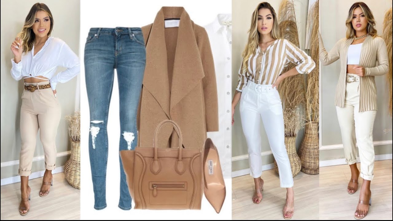 MODA 2022 🤎 OUTFITS CASUALES Y ELEGANTES TENDENCIAS 2022 MUJER COLOR BEIGE Y MARRÓN