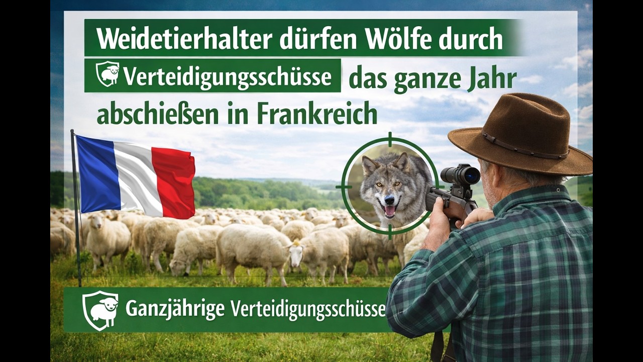 Verteidigungsabschüsse von Wölfen in Frankreich