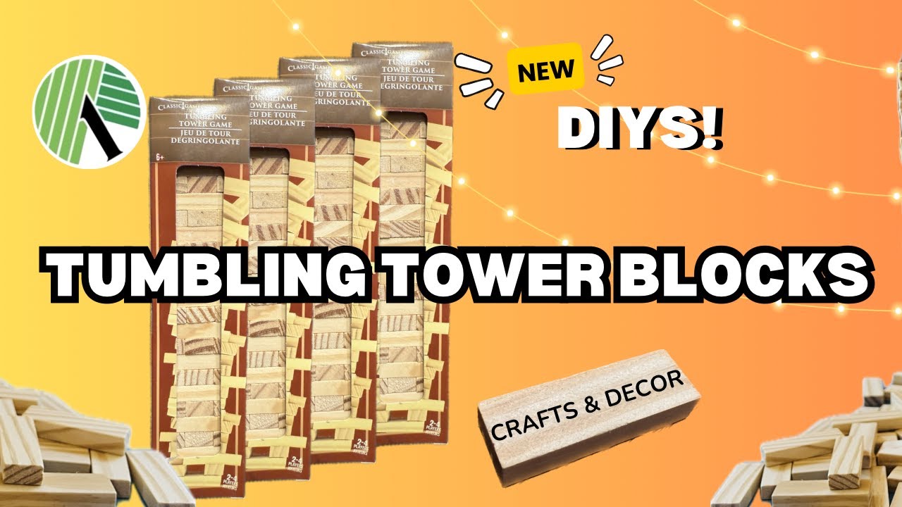 Tumbling Tower Block DIY Ideas | New & Incredibly Functional Decor! Jenga Blocks crafts
