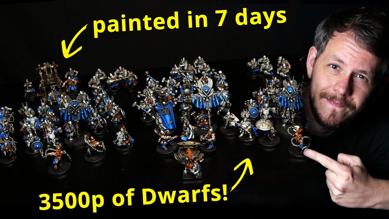 I painted 3500 Points of Dwarfs in 7 Days! Warhammer the Old World Army Project