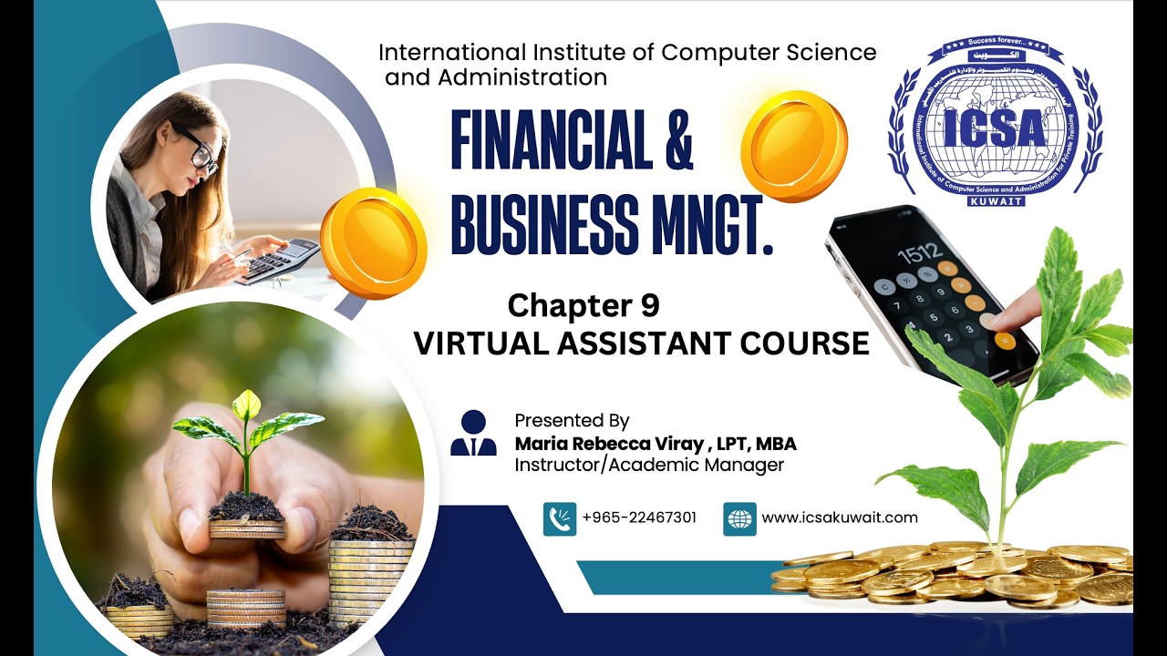 CHAPTER 9 INTRO TO FINMAN AND BOOKKEEPING  QBO #VirtualAssistantCourse