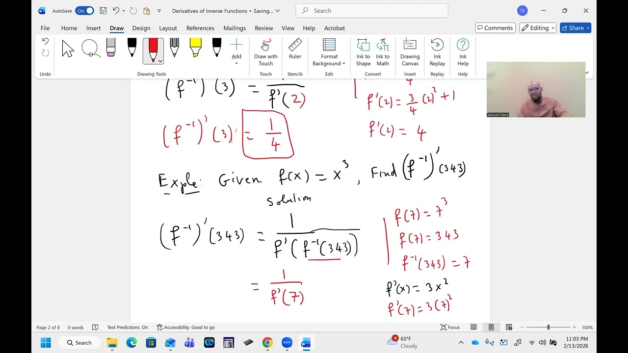 Derivatives Of Inverse Functions