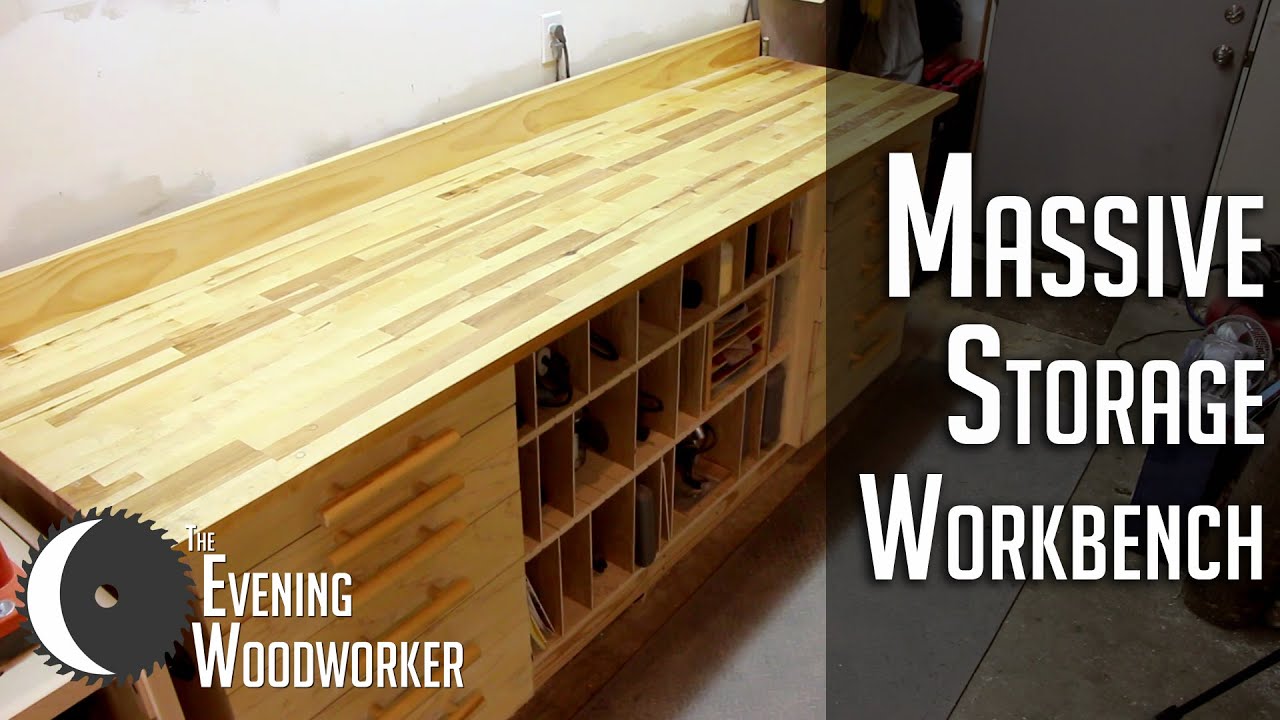 Massive Storage Workbench Build | Evening Woodworker