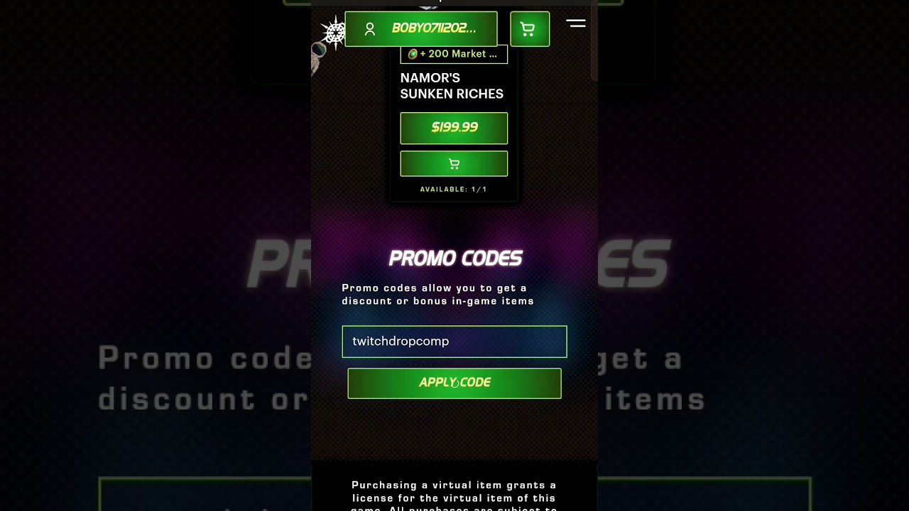 Twitch drop promo code | #mcoc #shorts