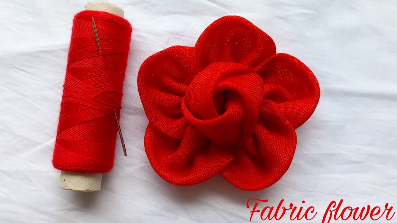 How to make an adorable fabric rose flower ~ in just 8 minutes!