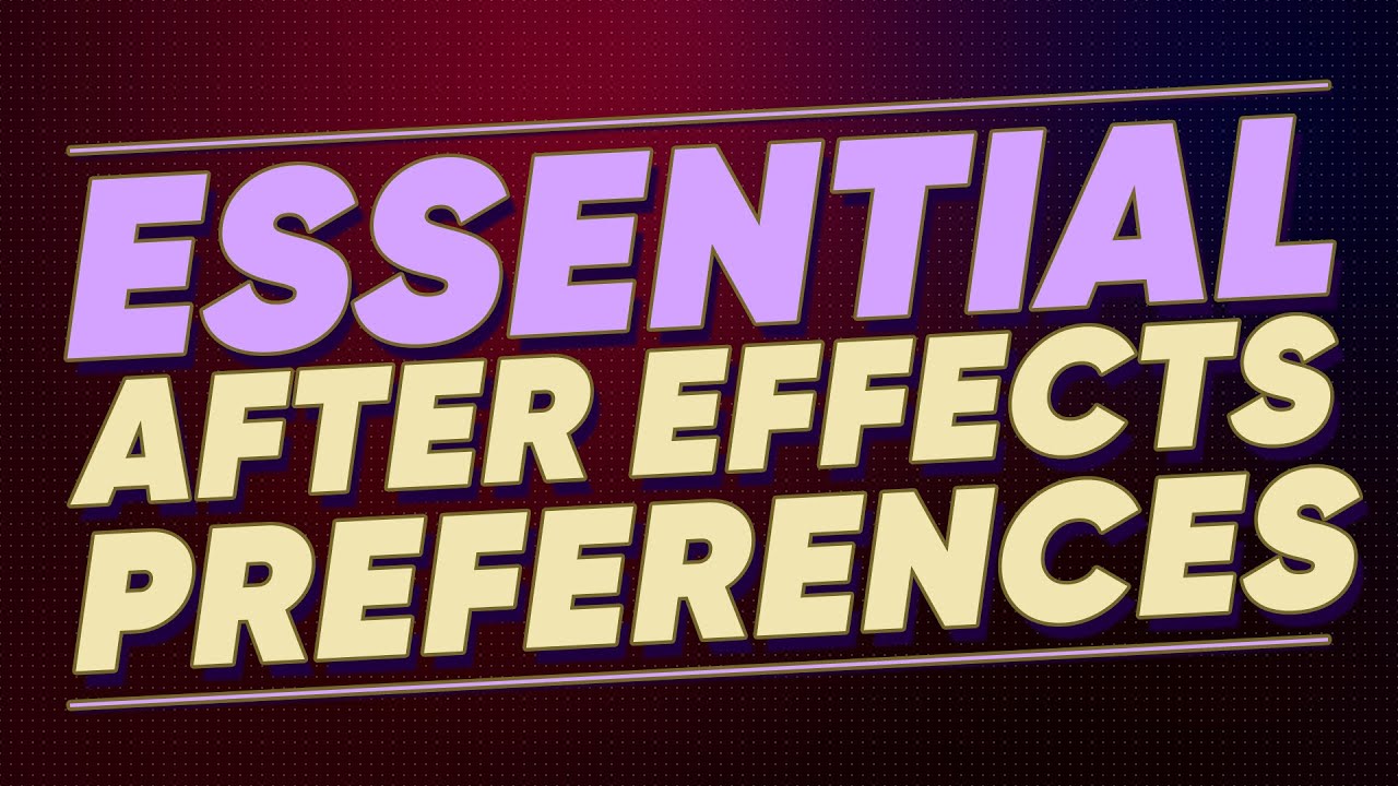 НАСТРОЙКИ After Effects, ИЗМЕНИВШИЕ МОЮ ЖИЗНЬ! — Учебное пособие по Adobe After Effects