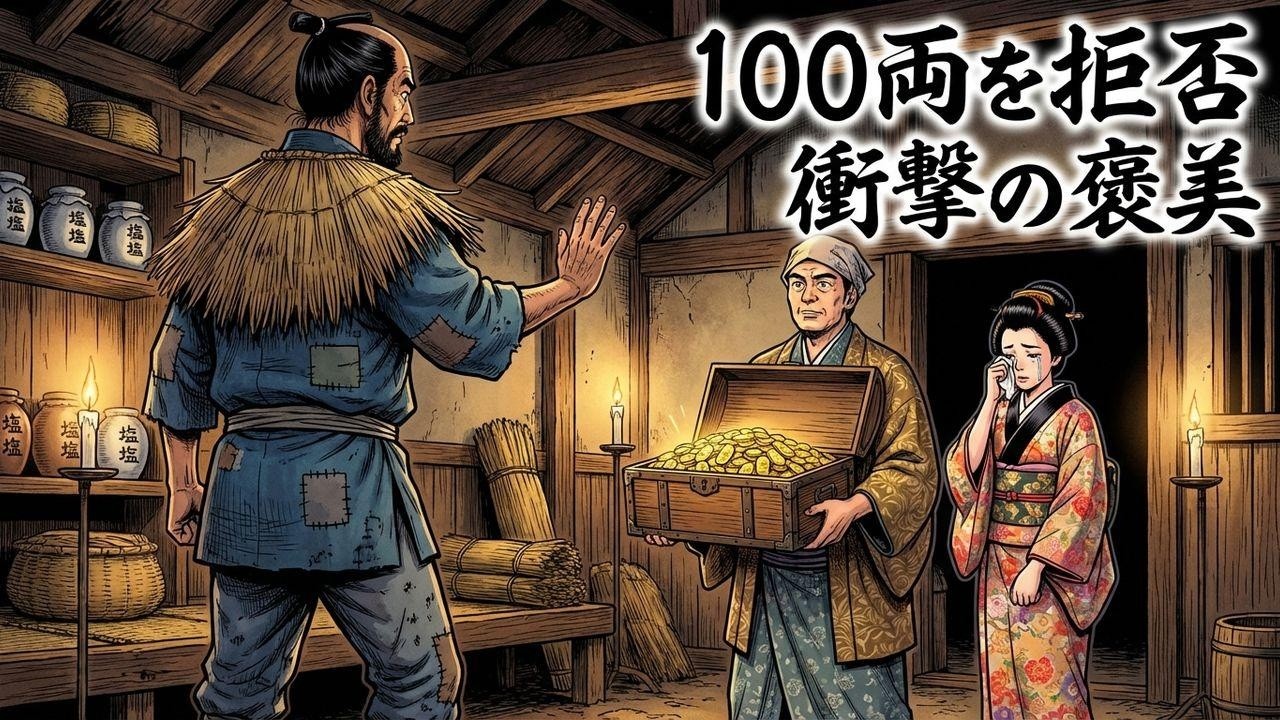 100両を拒否！？貧乏塩売りが救った娘の正体と、驚愕の褒美