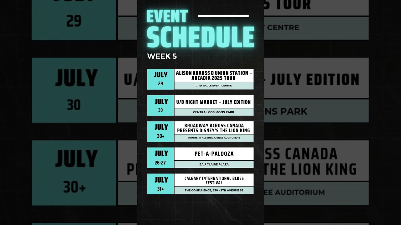 Check out all of the events in Calgary for July 2025 - Tracy Gibbs at REAL Broker