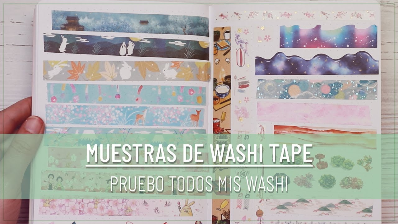 MUESTRAS DE WASHI TAPE | Utilizo uno de MIS CUADERNOS para PROBAR WASHI