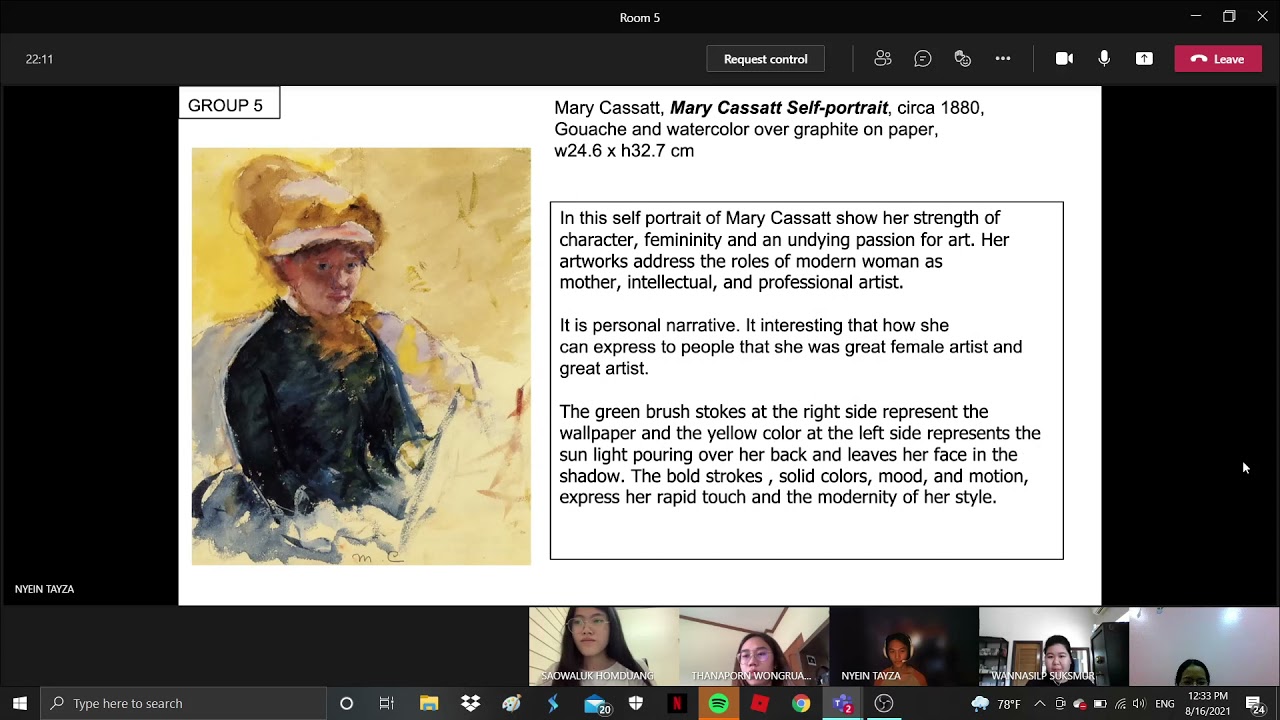 Mary Cassatt - self portrait analysis