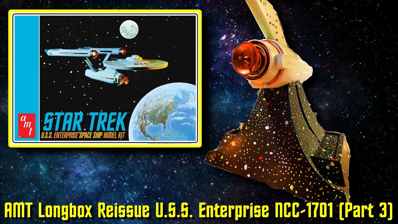 AMT STAR TREK USS Enterprise 1:650 Scale Longbox Reissue Build (Part  Three Secondary Hull)