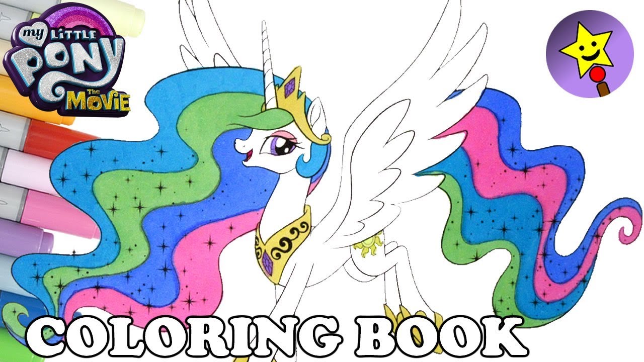 Princess Celestia Coloring Book MLP My Little Pony The Movie Coloring Page