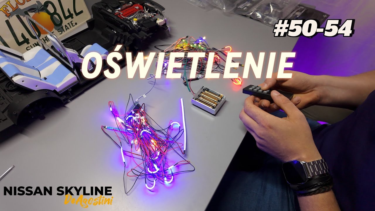 Skyline #50–54 🚗 Test świateł + deska, tunel i zegary 🔧💡
