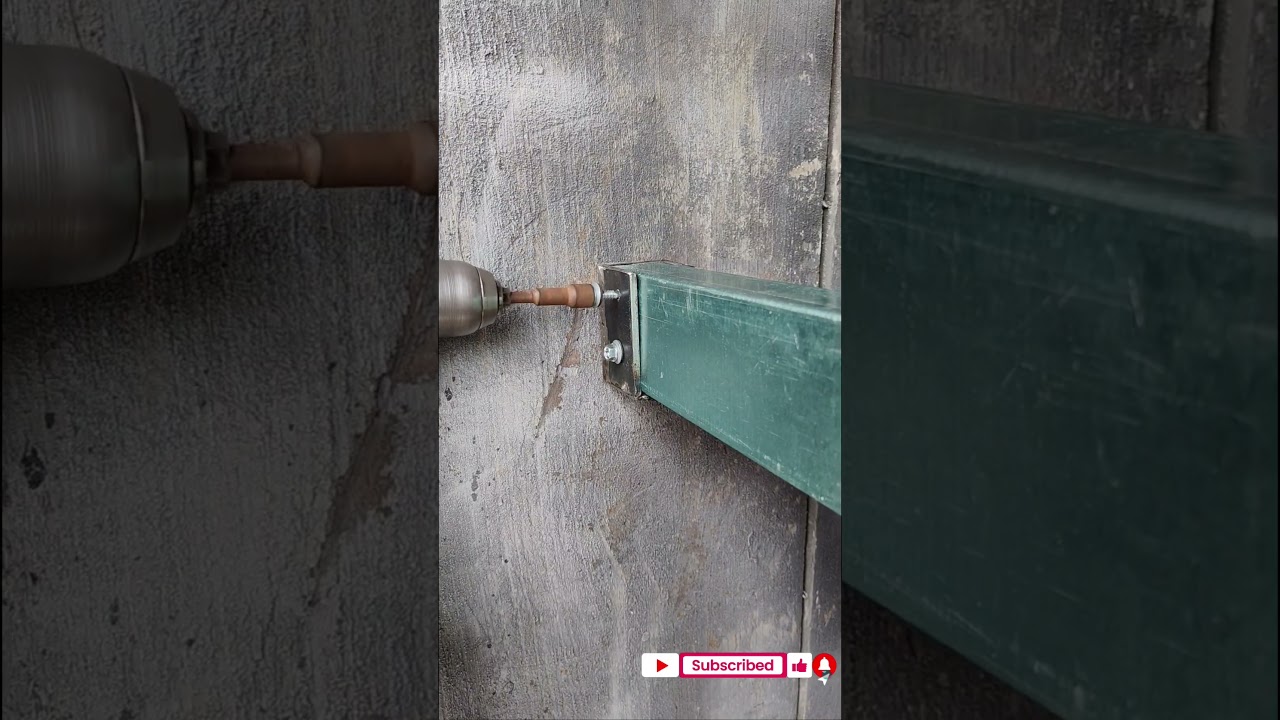 excelente idea para anclar un perfil de acero a la pared con tornillos, #herreria #soldadura
