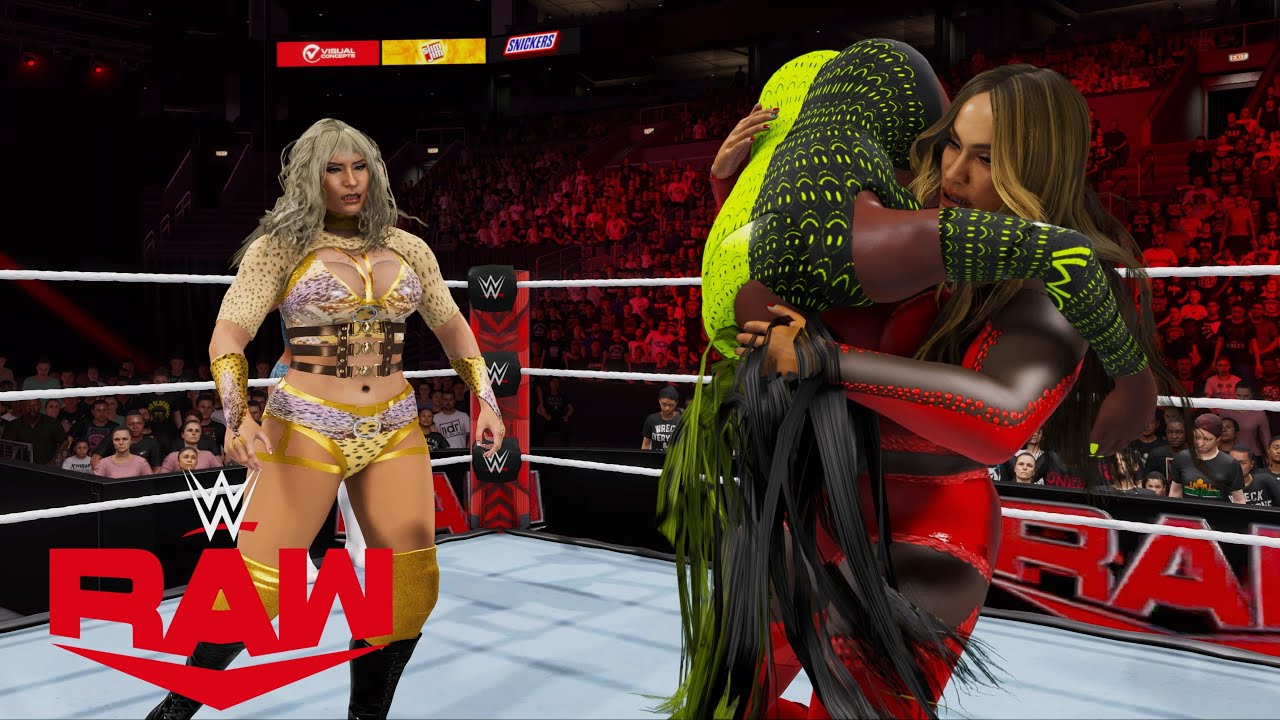 WWE 2K24 RAW - NAOMI & FLORIANE VS NIKKITA LYONS & NIA JAX