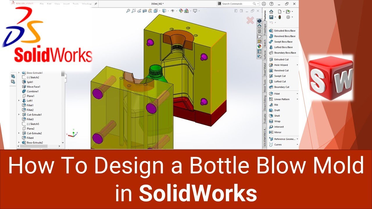 How To Design a Bottle Blow Mold in SolidWorks