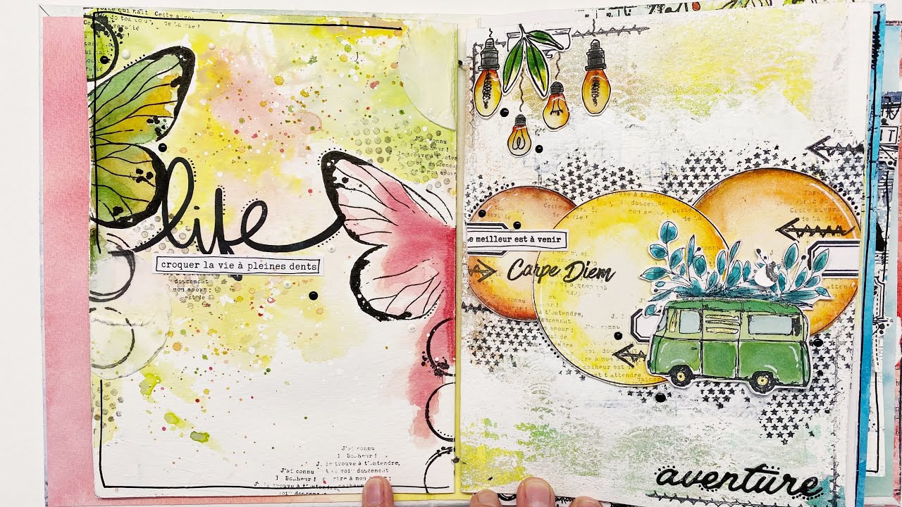 Tuto art journal : montage et fin