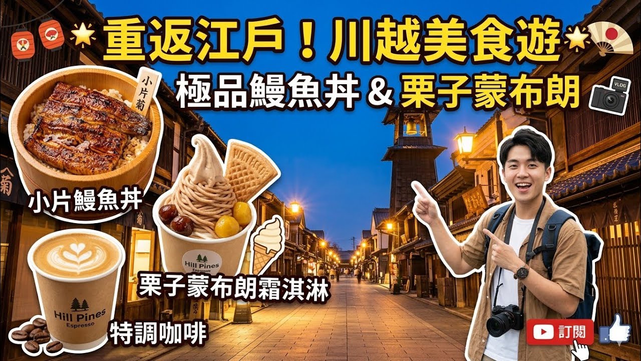 「探索川越：美食與懷舊街道的完美旅程 🍜🍡🎑」