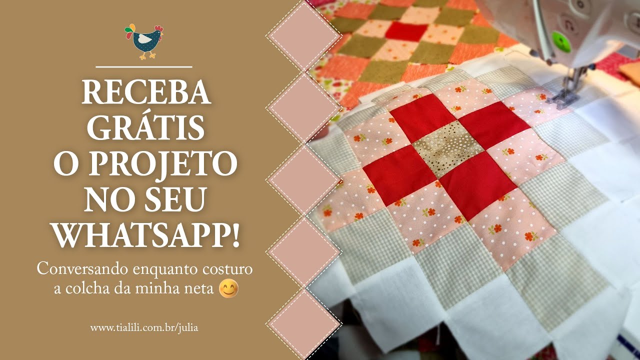 Essa colcha em #Patchwork da J&uacute;lia vai ficar linda! Curso de Patchwork para iniciantes passo a passo