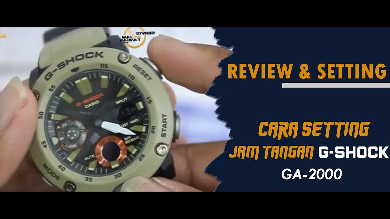 CARA SETTING JAM TANGAN CASIO G-SHOCK GA 2000 / GA-2000 #jamtangan