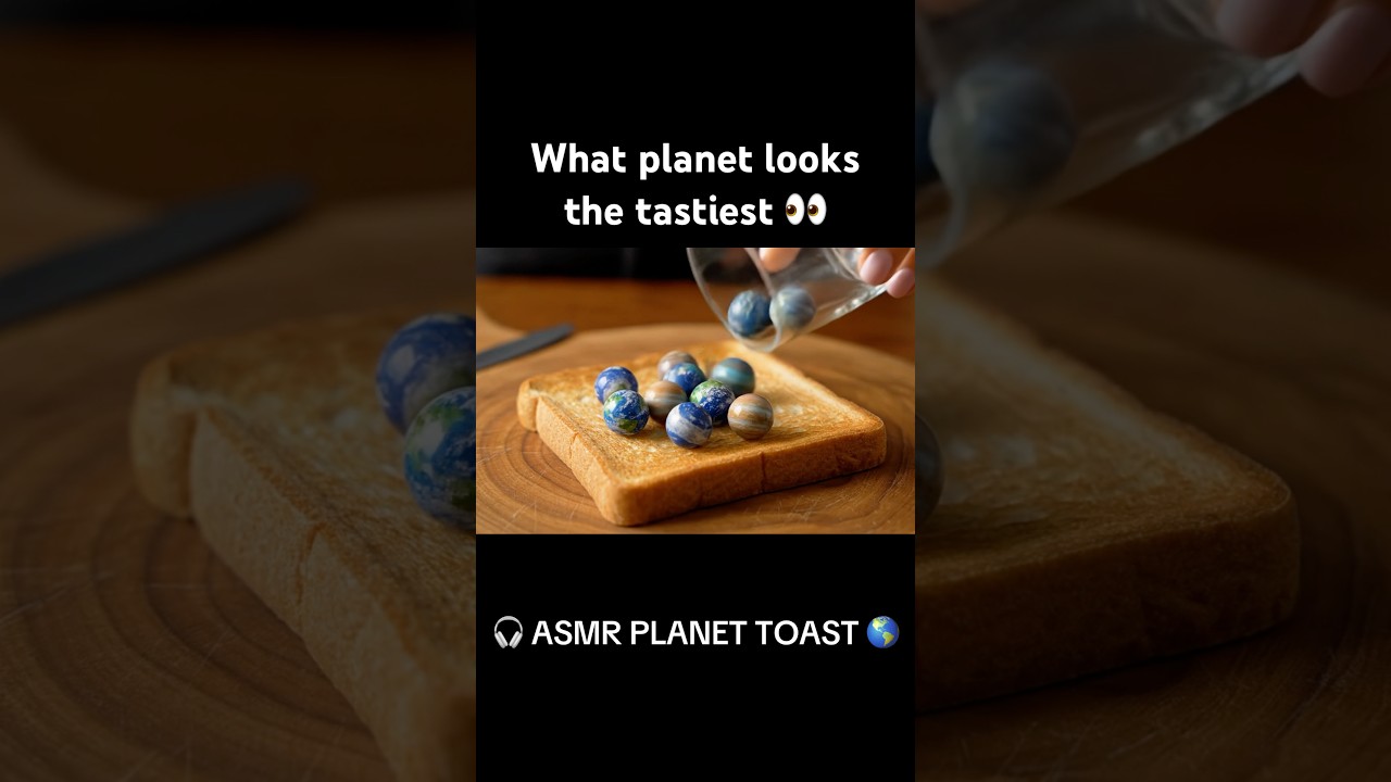 ASMR Planets Spread on Toast 🌎 