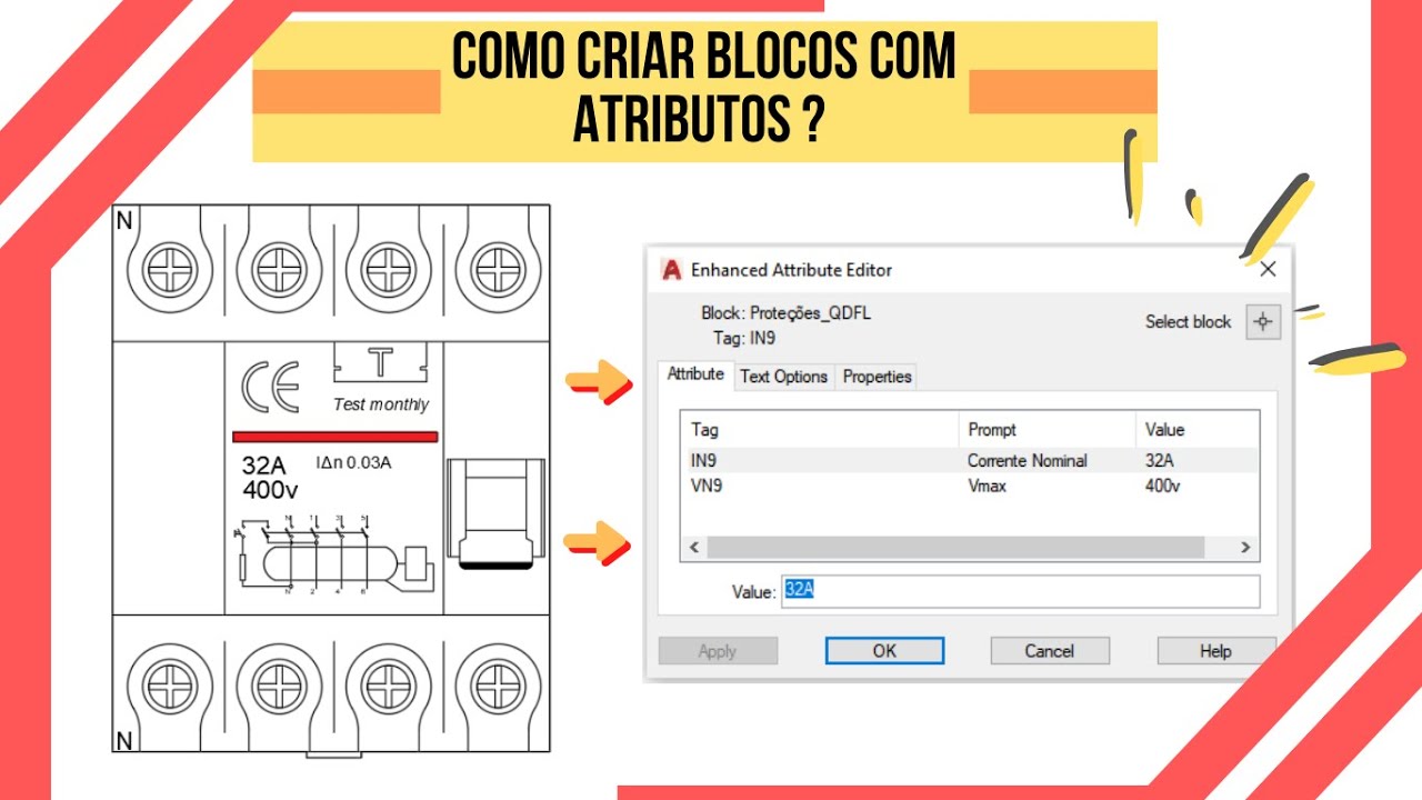 Como usar Atributos no AutoCad ?