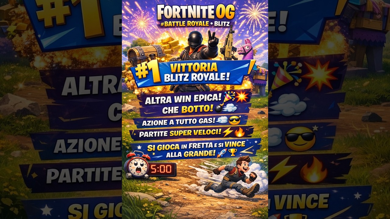 ⏱️ 5 MINUTI DI PURO CAOS! Win Incredibile su Fortnite BLITZ 🌪️🏆