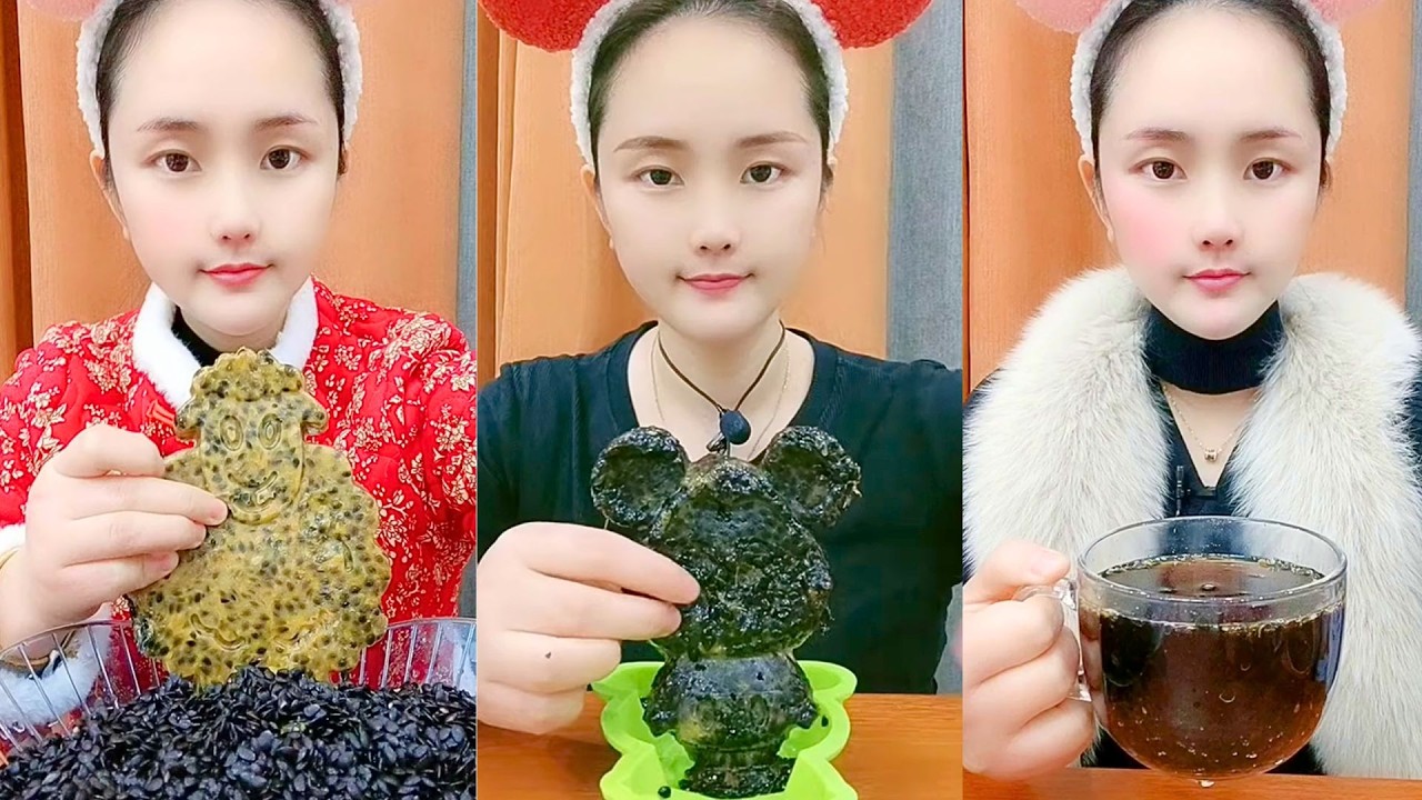 Chinese Passion Fruit Grain Mix ASMR Eating Show #75