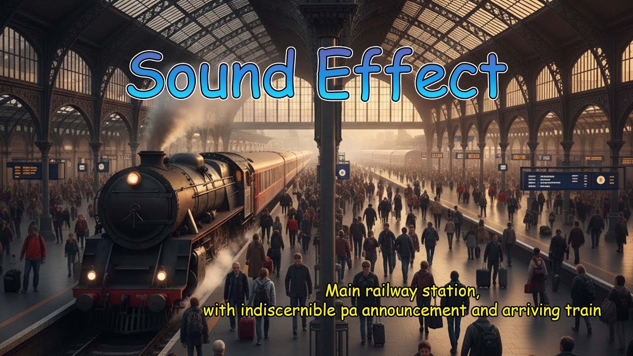 Central Railway Station Ambience - Sound Effect - SFX