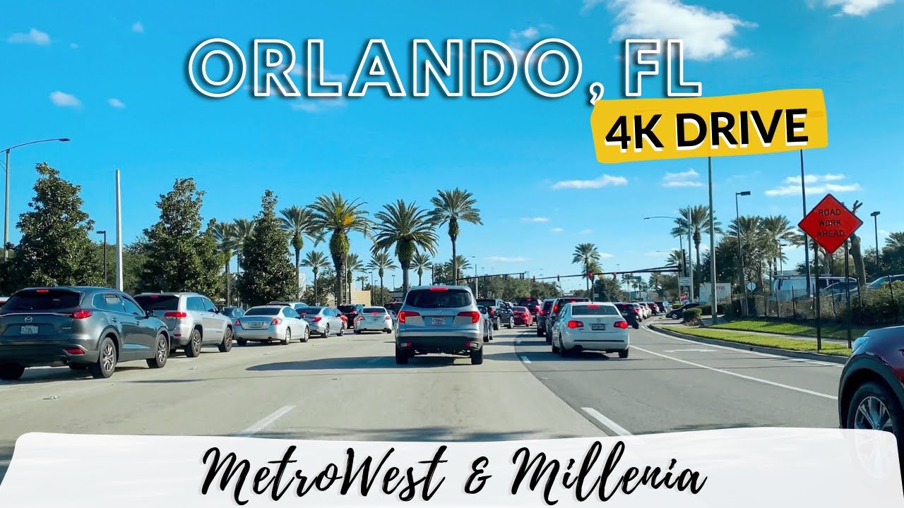 Orlando, FL Driving - 4K - MetroWest & Millenia Mall Area
