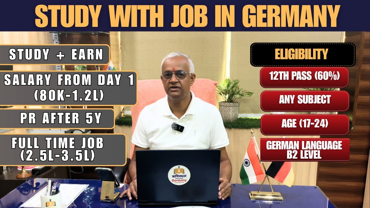 Study in Germany with Job | Earn ₹80K+ from Day 1 | Eligibility & Benefits Explained