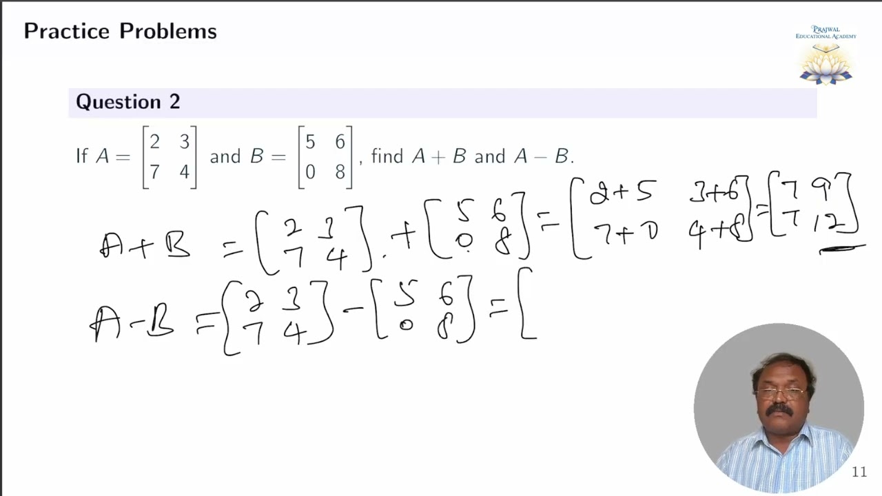 Matrices and determinants| Engineering Maths I for 1st Semester Diploma students