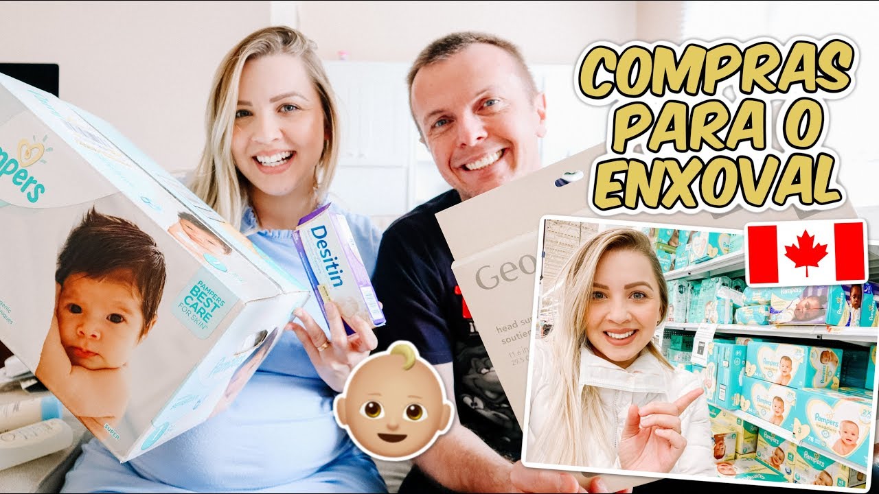 Comprando fraldas e o ENXOVAL DO NOSSO BEB&Ecirc; no Canad&aacute; -Fui as compras
