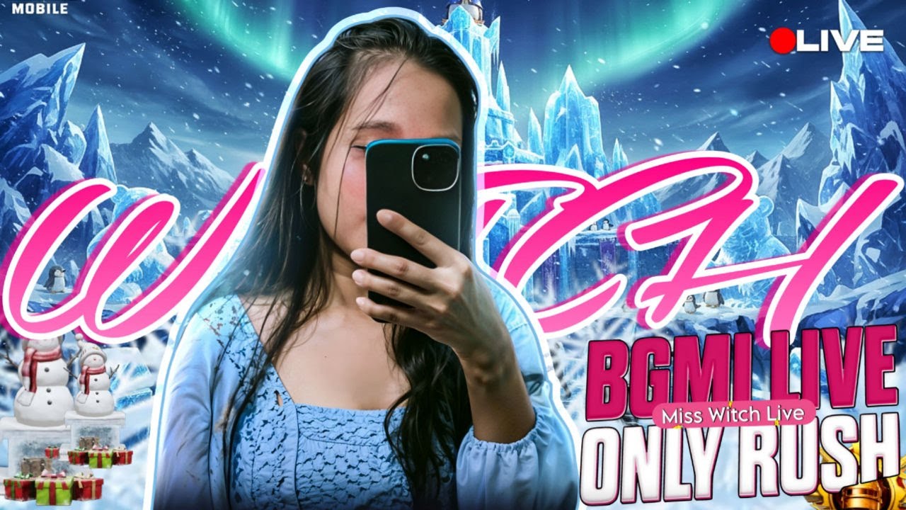 BGMI LIVE ONLY RUSH W Miss Witch ☠️| #shorts #short #shortsfeed #iphone13 #girlgamer